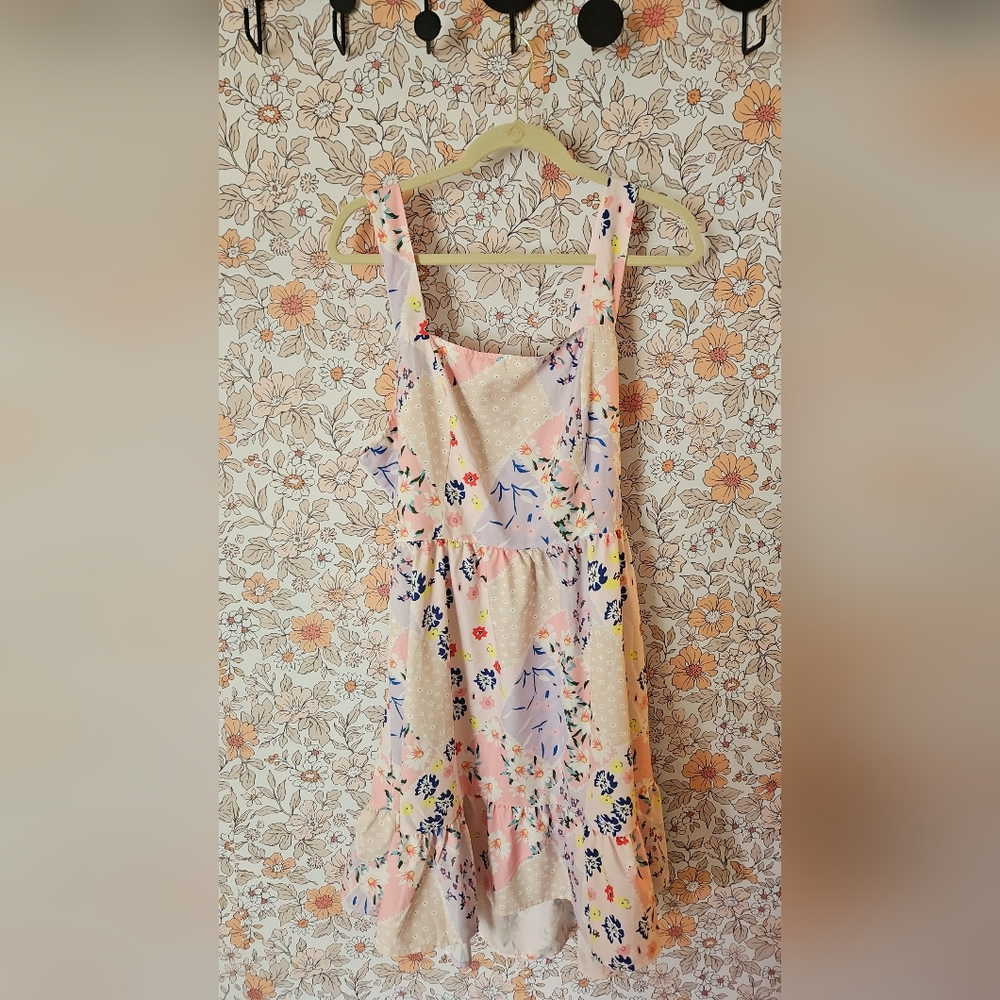 Floral Pink Sleeveless Dress